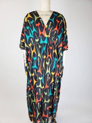 Caftan in Your Print Choice of Spoonflower Modern Jersey Fabric - image2